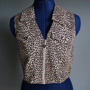 Swat Girls Beige/Brown Animal Print Lightweight Cotton Vest ~L(14/16)~